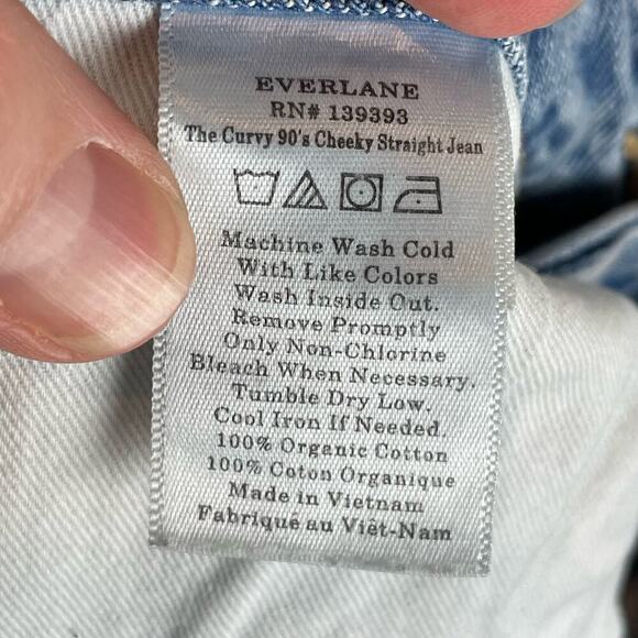 Everlane The Curvy 90s Cheeky Straight Jeans size 28 Crop - Picture 9 of 9